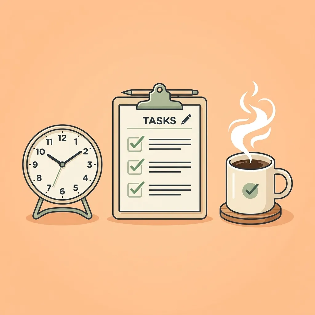 Productivity - PromptPre Creative resources for Productivity displayed in a clean, professional flat vector illustration.